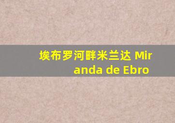 埃布罗河畔米兰达 Miranda de Ebro